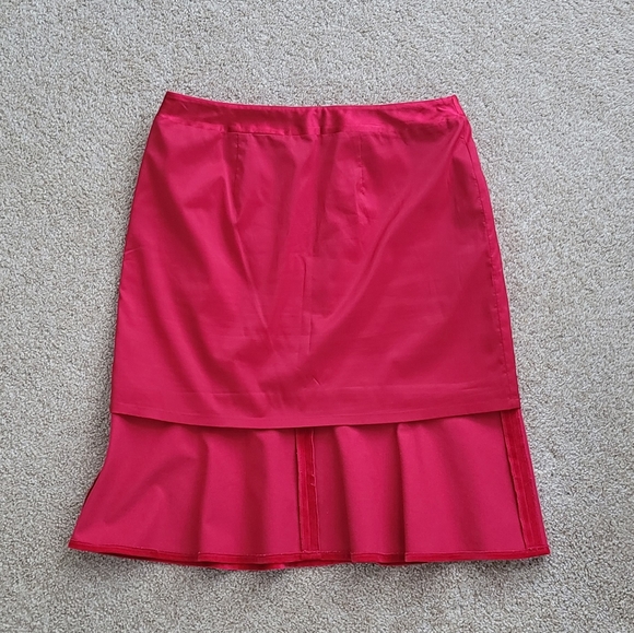 Velvet dark magenta color skirt - Picture 5 of 7